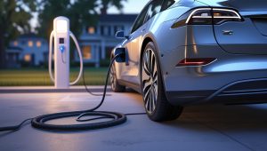 Carregar carro elétrico em posto público